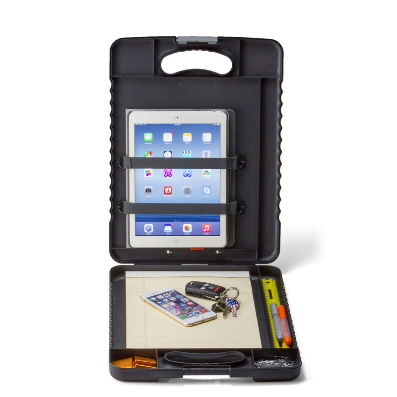 Officemate Deluxe Letter/A4 Size Tablet Clipboard Case with LED Light, Charcoal (83316) - Image 3